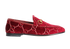 Gucci Velvet Monogram Loafers, front view