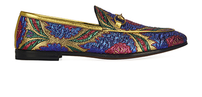 Gucci Jordaan Floral Brocade Loafers, front view