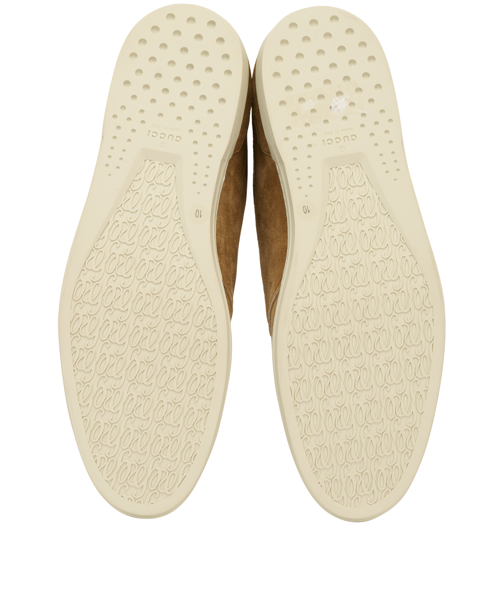 Gucci Softy Tek Lace Up Shoes, &pound;250, Shoes, Brown, Suede, Top view