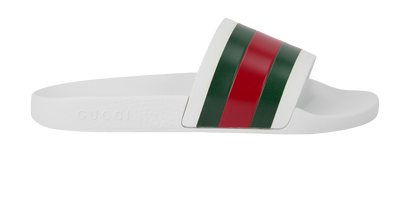 Gucci Web Slide Sandals, front view