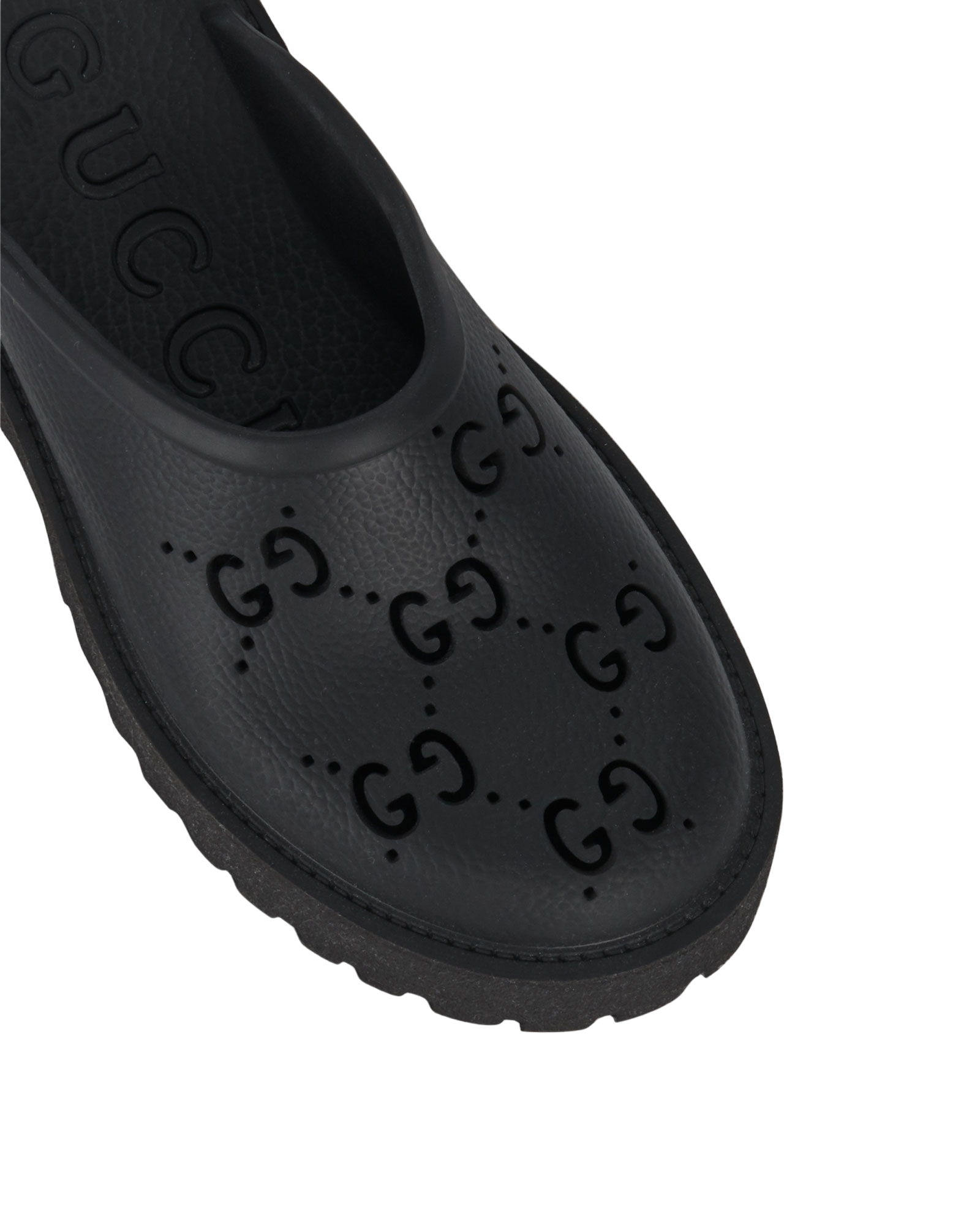 Gucci Elea Perforated GG Platforms, &pound;325, Shoes, Black, Rubber, Other view