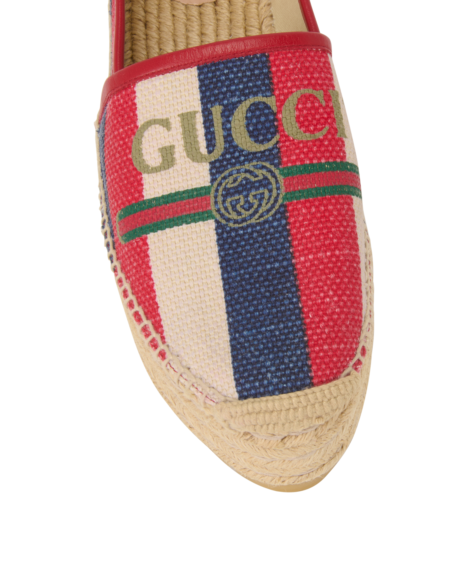 Gucci Sylvie Espadrilles, &pound;250, Shoes, Blue/Red, Canvas, Other view