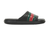 Gucci Web Slide Sandals, &pound;210, Shoes, Black, Rubber, Front view