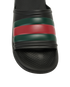 Gucci Web Slide Sandals, &pound;210, Shoes, Black, Rubber, Other view