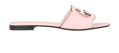 Gucci Cutout Interlocking GG Slides, front view