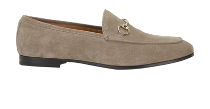 Gucci Horsebit Loafers, &pound;295, Shoes, Grey, Suede, Front view