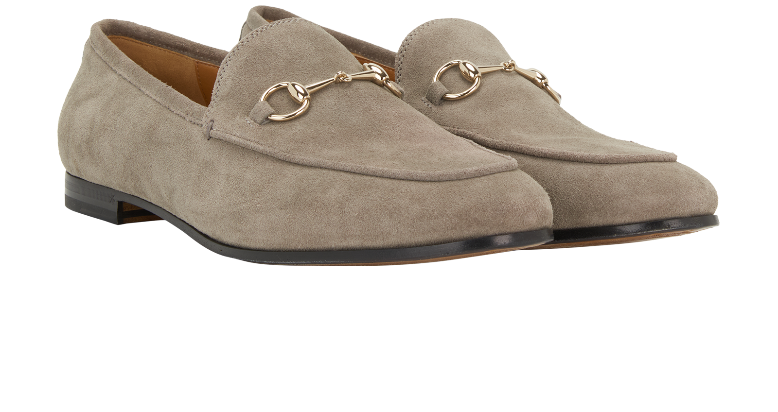 Gucci Horsebit Loafers, &pound;295, Shoes, Grey, Suede, Side view