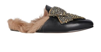 Gucci Princetown Crystals Bow Mules, front view