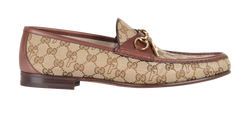 Gucci x Palace Loafers, Canvas/Leather, Monogram, DB/B, 3*