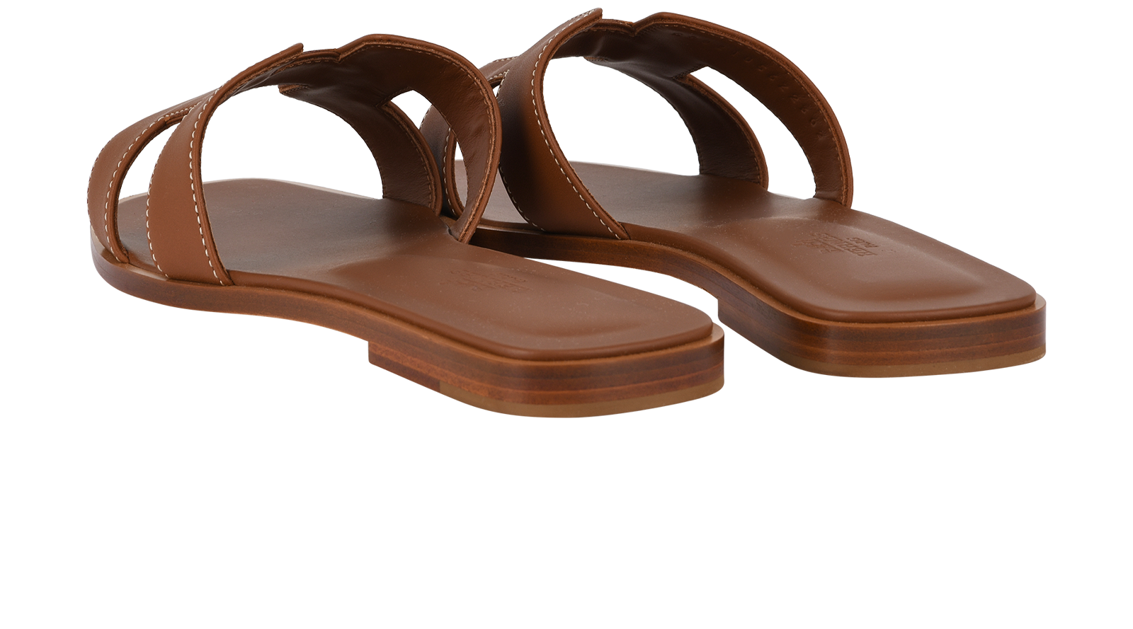 Hermes Oran Sandals, &pound;525, Shoes, Brown/Tan, Leather, Back view