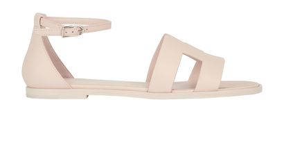 Hermes Santorini Sandals, &pound;475, Shoes, Pink, Leather, Front view