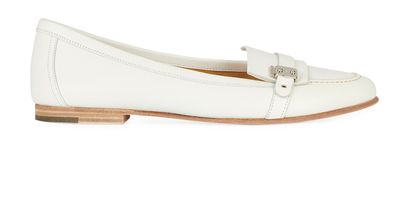 Hermes Lock Detailed Loafers, front view