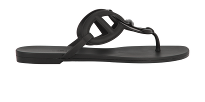 Hermes Egerie Sandals, &pound;150, Shoes, Black, Rubber, Front view