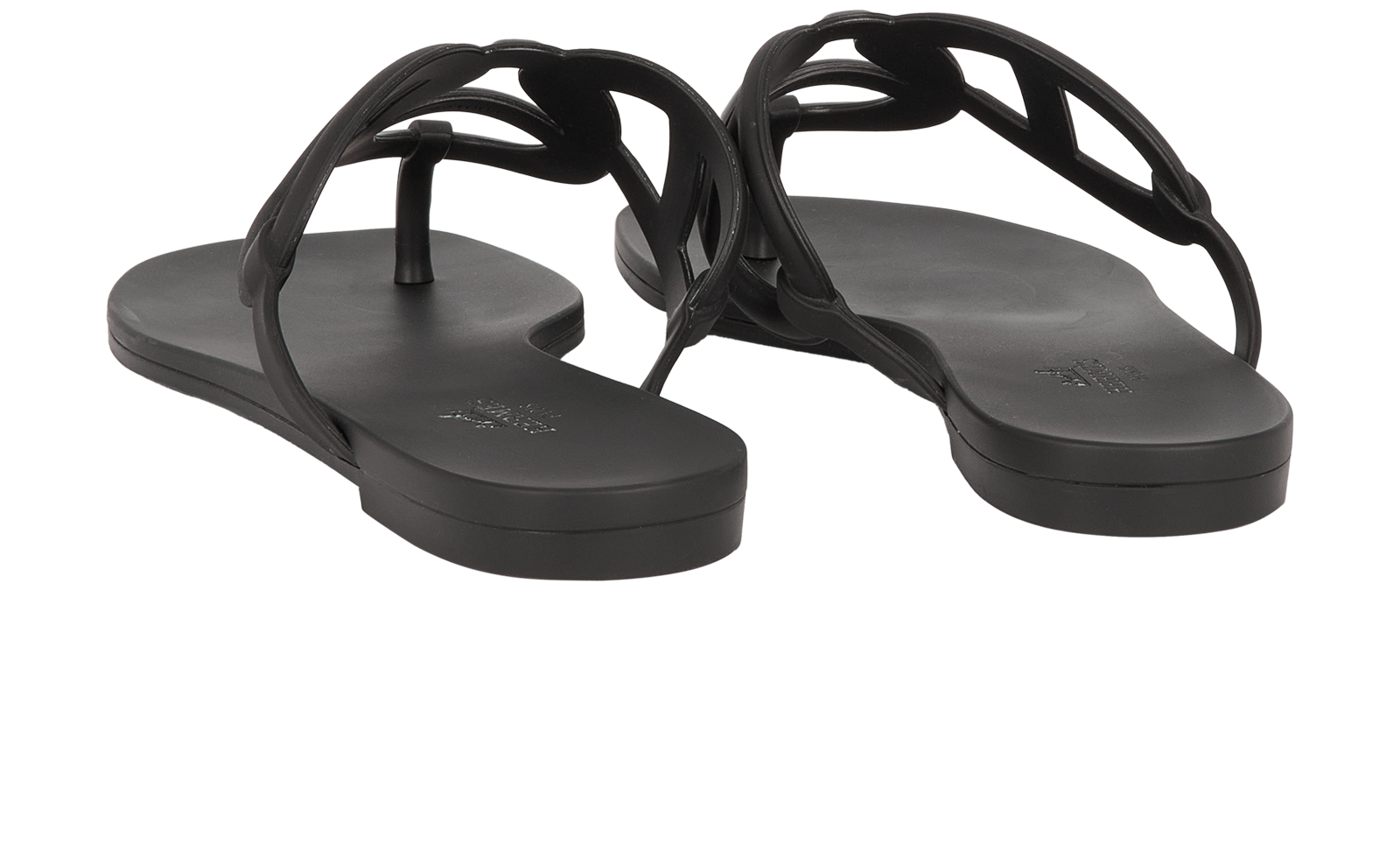 Hermes Egerie Sandals, &pound;150, Shoes, Black, Rubber, Back view
