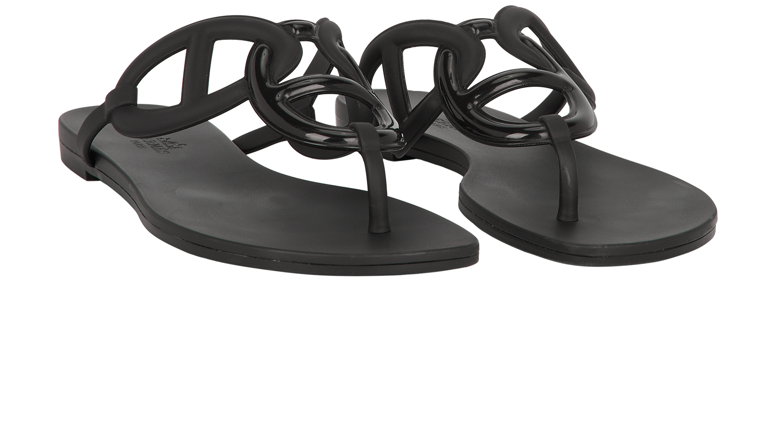 Hermes Egerie Sandals, &pound;150, Shoes, Black, Rubber, Side view