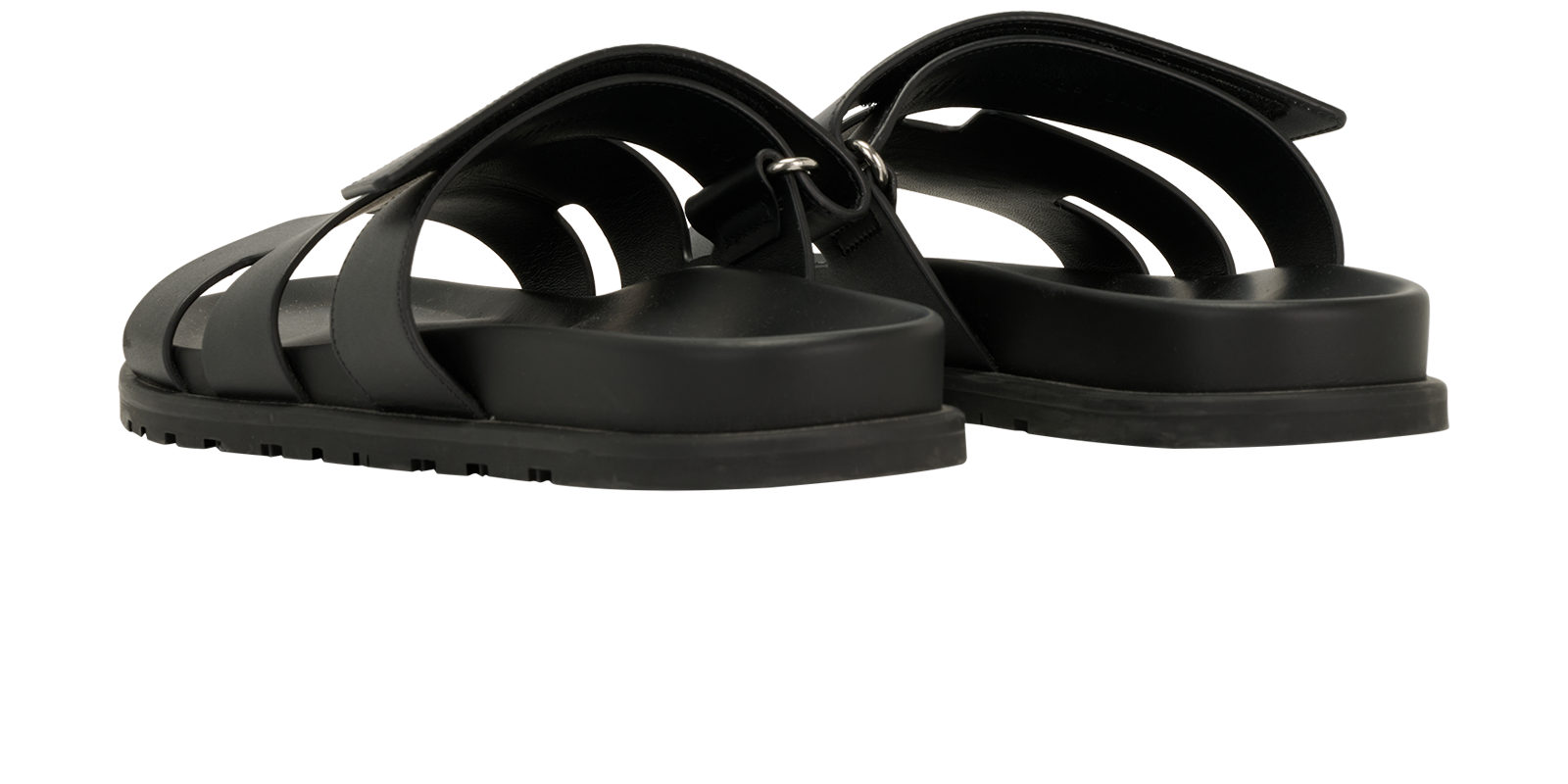 Hermes Chypre Sandals, &pound;475, Shoes, Black, Leather, Back view