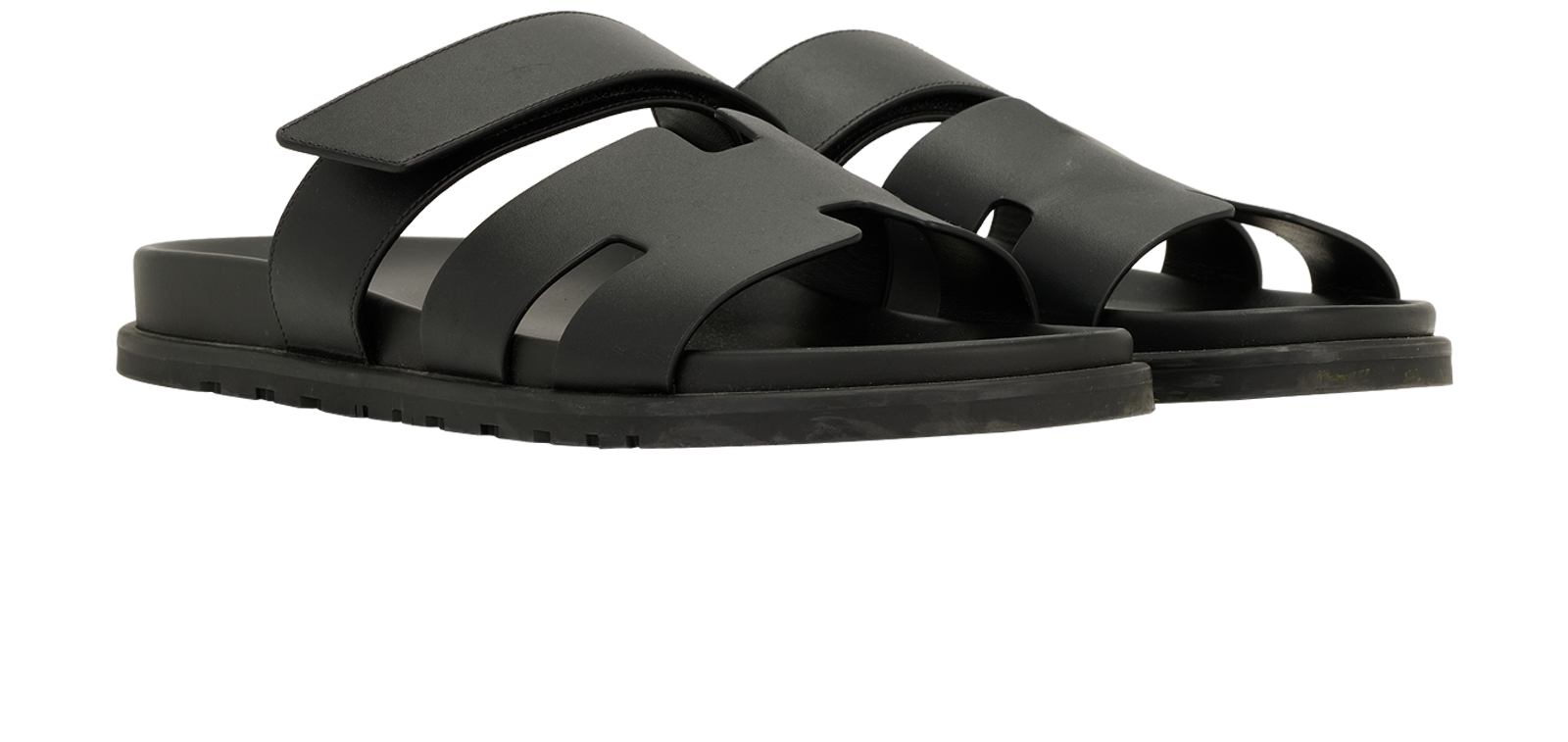 Hermes Chypre Sandals, &pound;475, Shoes, Black, Leather, Side view