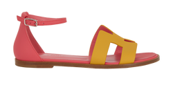 Hermes Santorini Sandals, Leather, Yellow/Pink, UK3.5, 1*