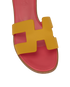 Hermes Santorini Sandals, &pound;395, Shoes, Pink/Yellow, Leather, Other view