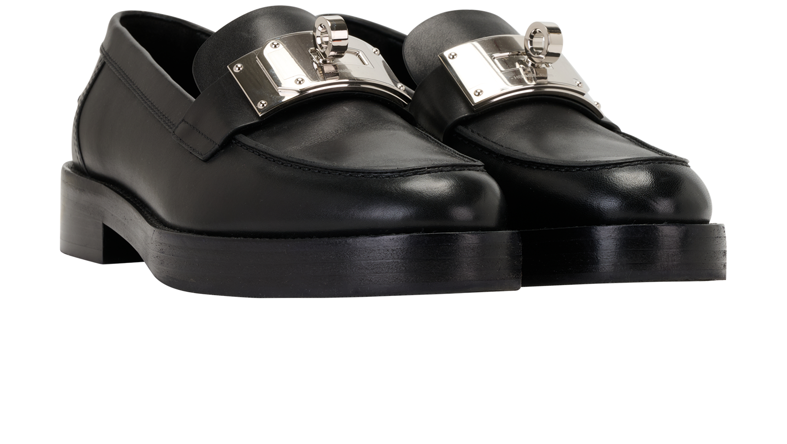 Hermes Hot Loafers, &pound;850, Shoes, Black, Leather, Side view