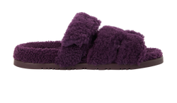 Hermes Chypre Sandals, Shearling, Purple, UK4.5, B/DB, 4*