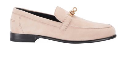 Hermès Destin Loafers, &pound;650, Shoes, Pink, Suede, Front view