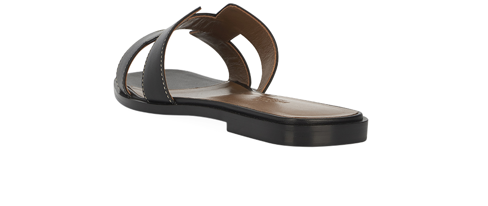 Hermes Oran Sandals, &pound;475, Shoes, Black, Leather, Back view
