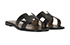 Hermes Oran Sandals, &pound;475, Shoes, Black, Leather, Side view