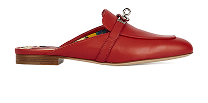 Hermes Kelly OZ Lock Mules, front view