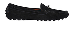 Hermes Irving Driving Shoes, Suede, Black, 7, DB, B, 2*