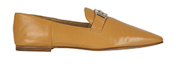 Hermes Time Loafers, Leather, Tan, 7.5, DB,B, 4*