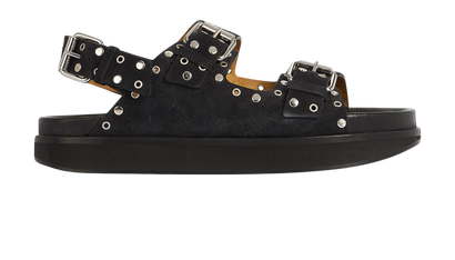 Isabel Marant Ophie Silver Stud Fussbett Sandals, front view
