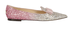 Jimmy Choo Gala Ballerina Flats, Glitter, Silver/Pink, UK5, 3*