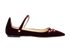 Jimmy Choo Layton Flats, &pound;180, Shoes, Burgundy, Velvet, Front view