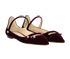 Jimmy Choo Layton Flats, &pound;180, Shoes, Burgundy, Velvet, Side view