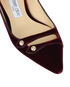 Jimmy Choo Layton Flats, &pound;180, Shoes, Burgundy, Velvet, Other view