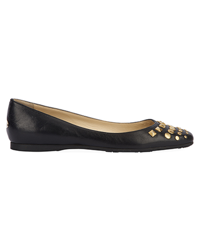 Jimmy Choo Studded Flats, front view