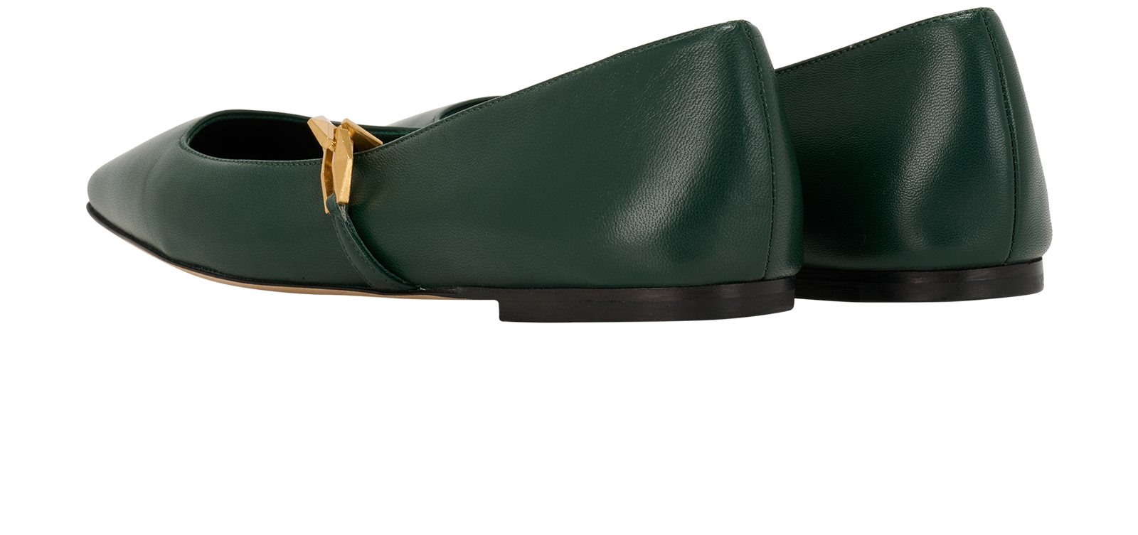 Jimmy Choo Diamond Tilda Flat, &pound;250, Shoes, Green, Leather, Back view