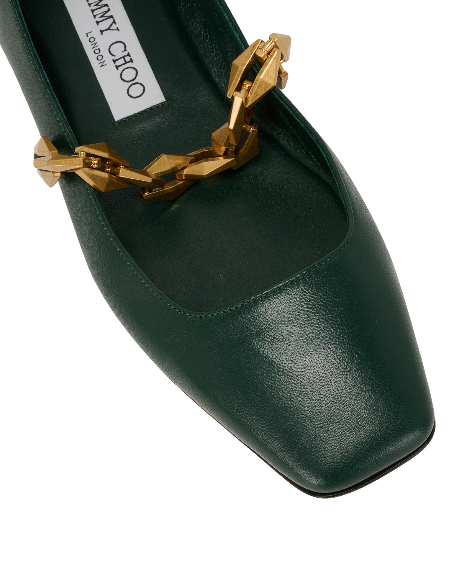 Jimmy Choo Diamond Tilda Flat, &pound;250, Shoes, Green, Leather, Other view