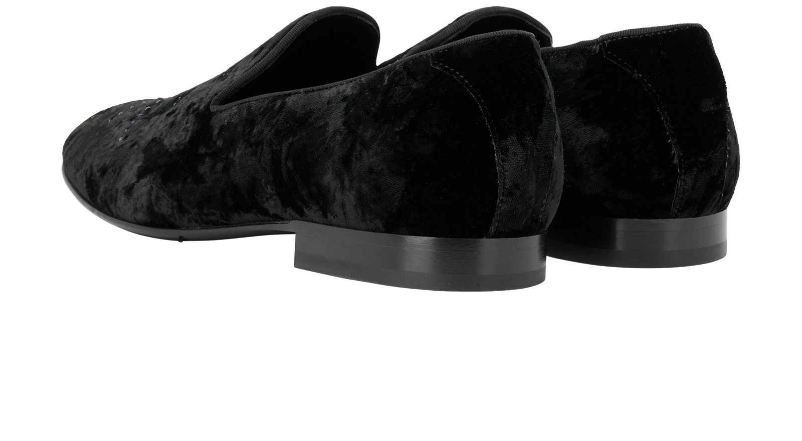 Jimmy Choo Sloane Loafers, &pound;390, Shoes, Black, Velvet, Back view