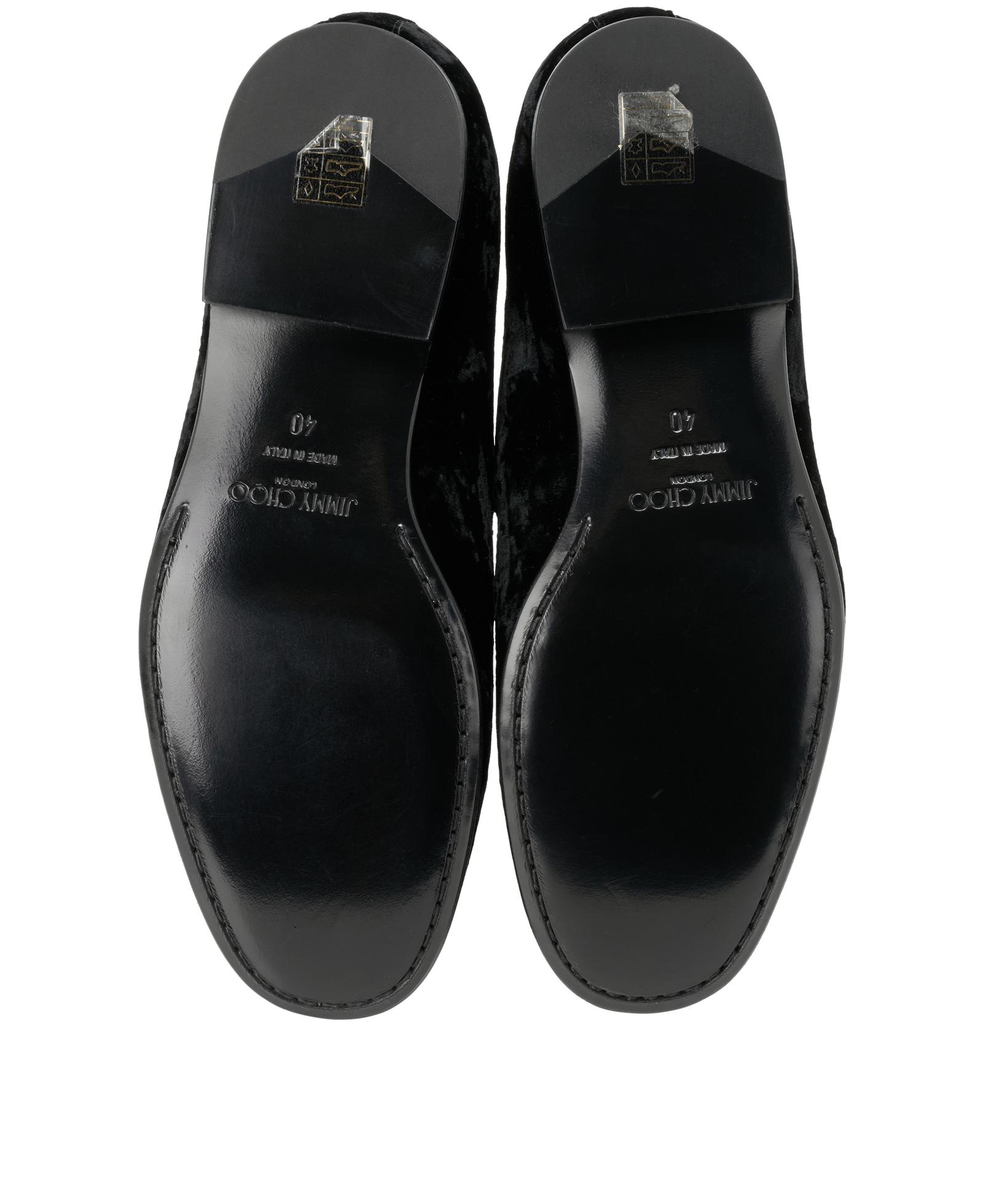 Jimmy Choo Sloane Loafers, &pound;390, Shoes, Black, Velvet, Top view