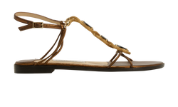 Jimmy Choo Flat Sandals, Leather, Brown, UK3, 2*