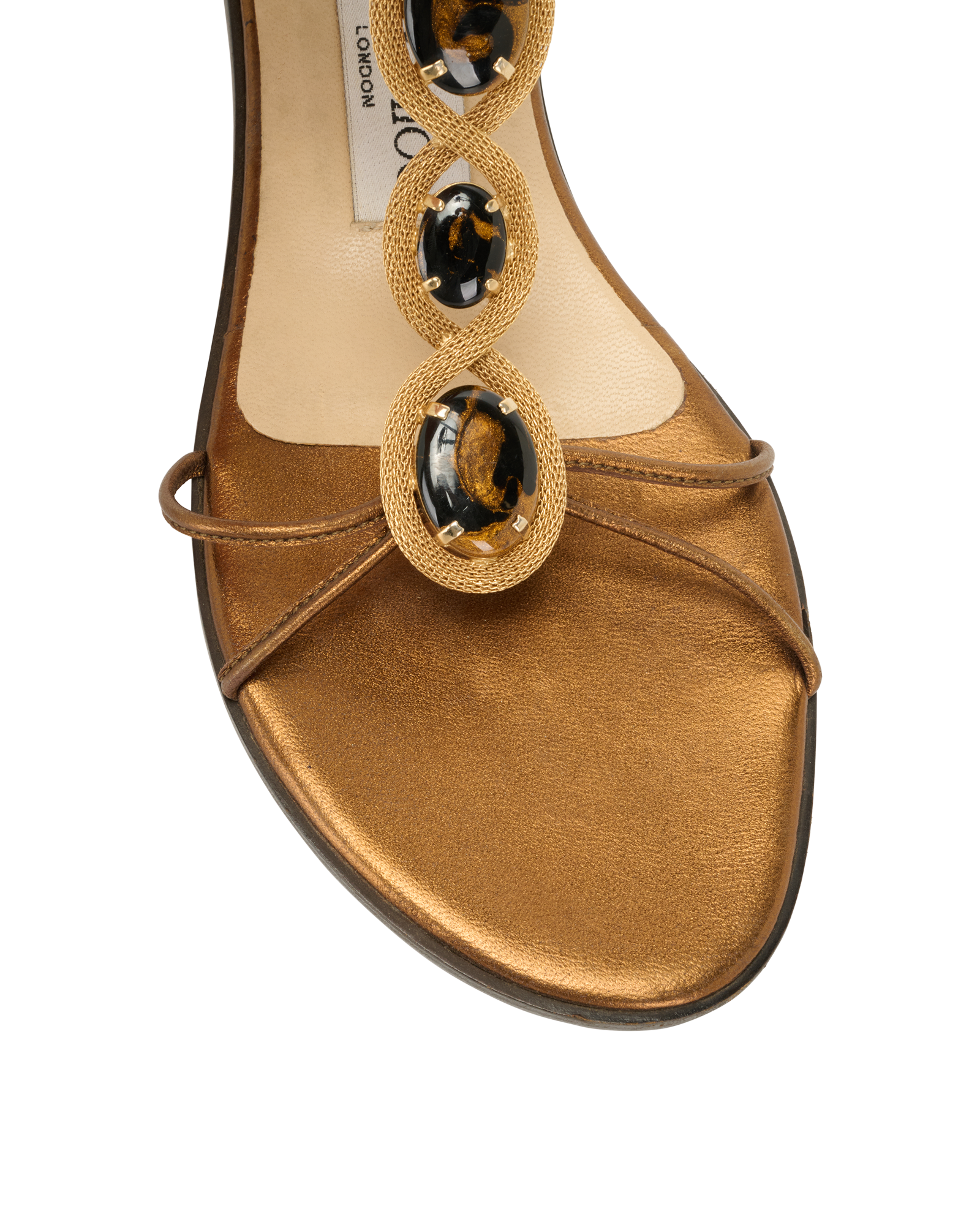 Jimmy Choo Flat Sandals, &pound;90, Shoes, Brown, Leather, Other view