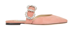 Jimmy Choo Goodwin Ballerina Flats, Crystal/Suede, Pink, UK3, 2*
