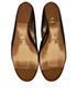 Lanvin Cracked Leather Ballerina Flats, top view