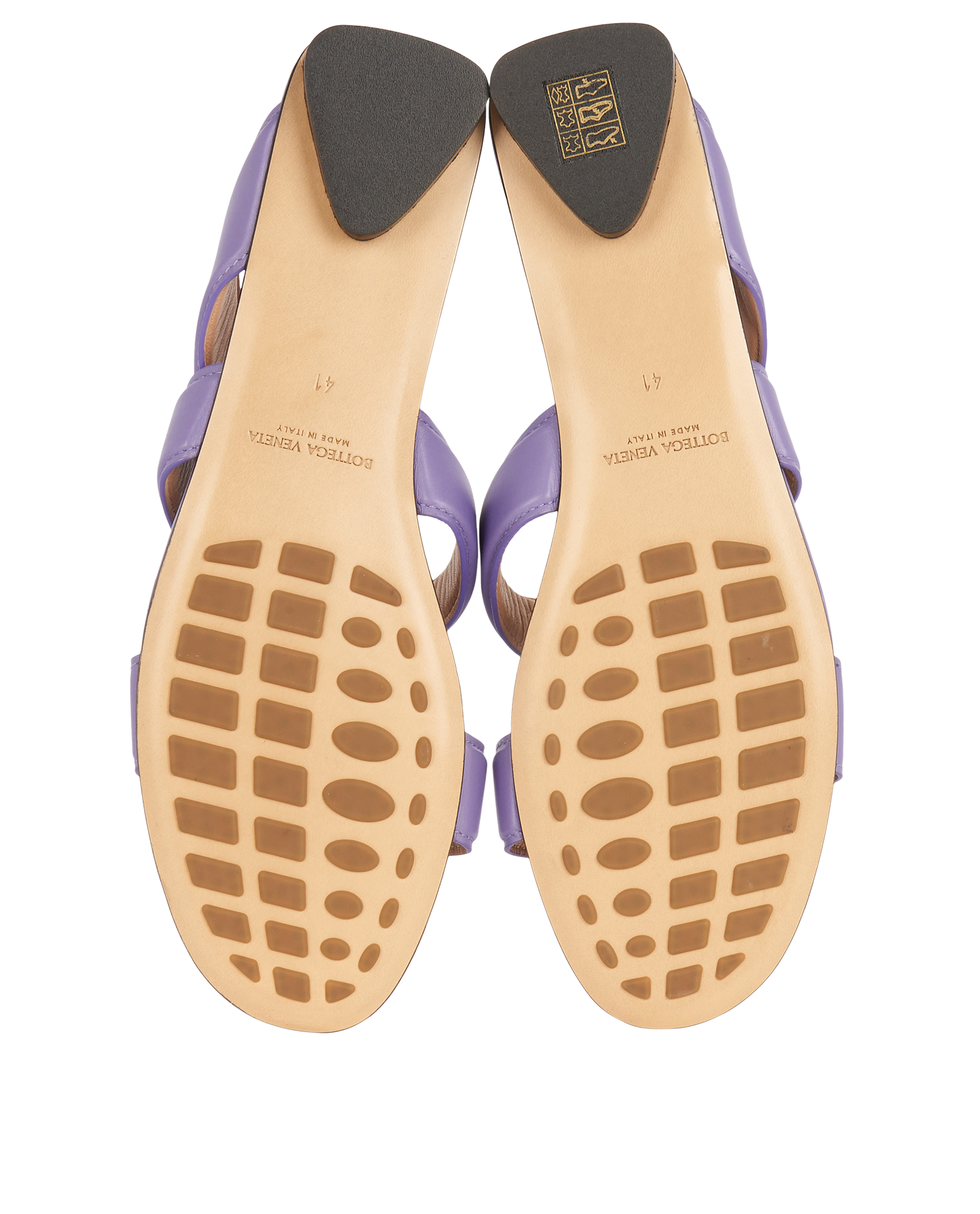 Bottega Veneta The Band Flat Sandals, &pound;175, Shoes, Purple, Leather, Top view
