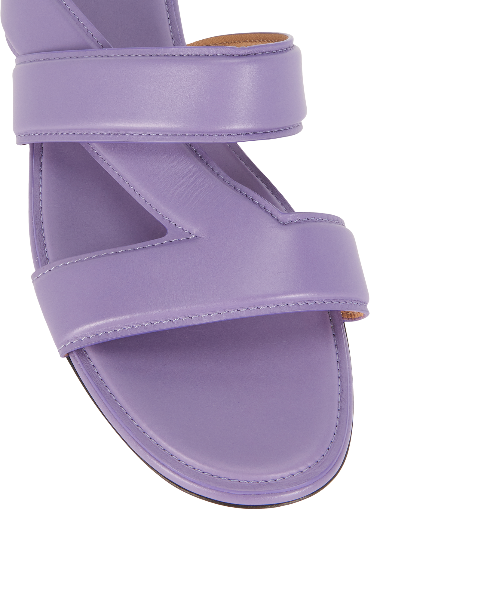 Bottega Veneta The Band Flat Sandals, &pound;175, Shoes, Purple, Leather, Other view