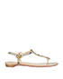 Louboutin Studded Thong Sandals, front view