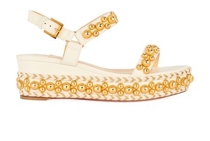 Christian Louboutin Cataclou Wedge Sandals, front view