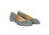 Christian Louboutin Follies Spikes Glitter Flats, side view
